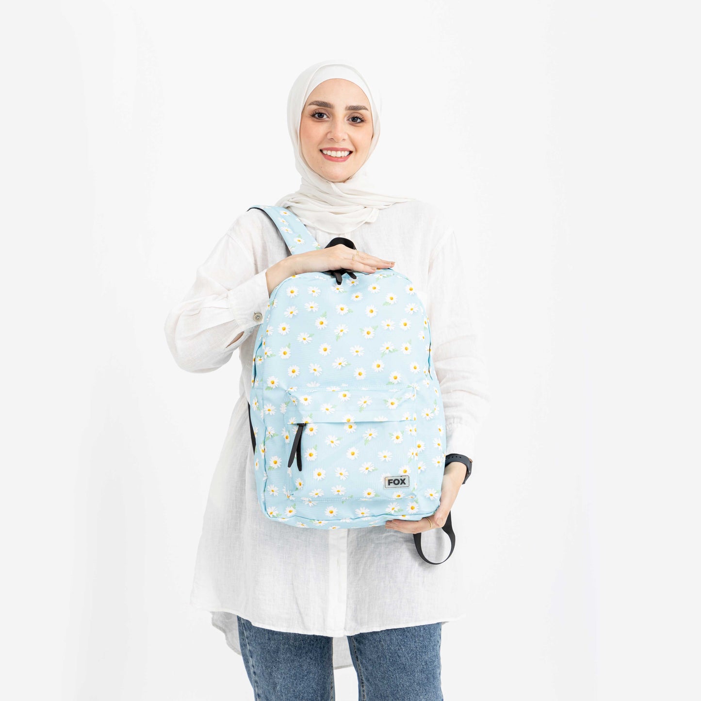 Baby Blue Daisy Flower Backpack