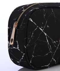 Black Marble Makeup Bag