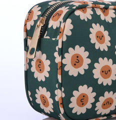 Green Daisy Makeup Bag