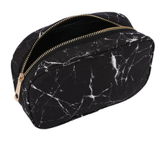 Black Marble Makeup Bag