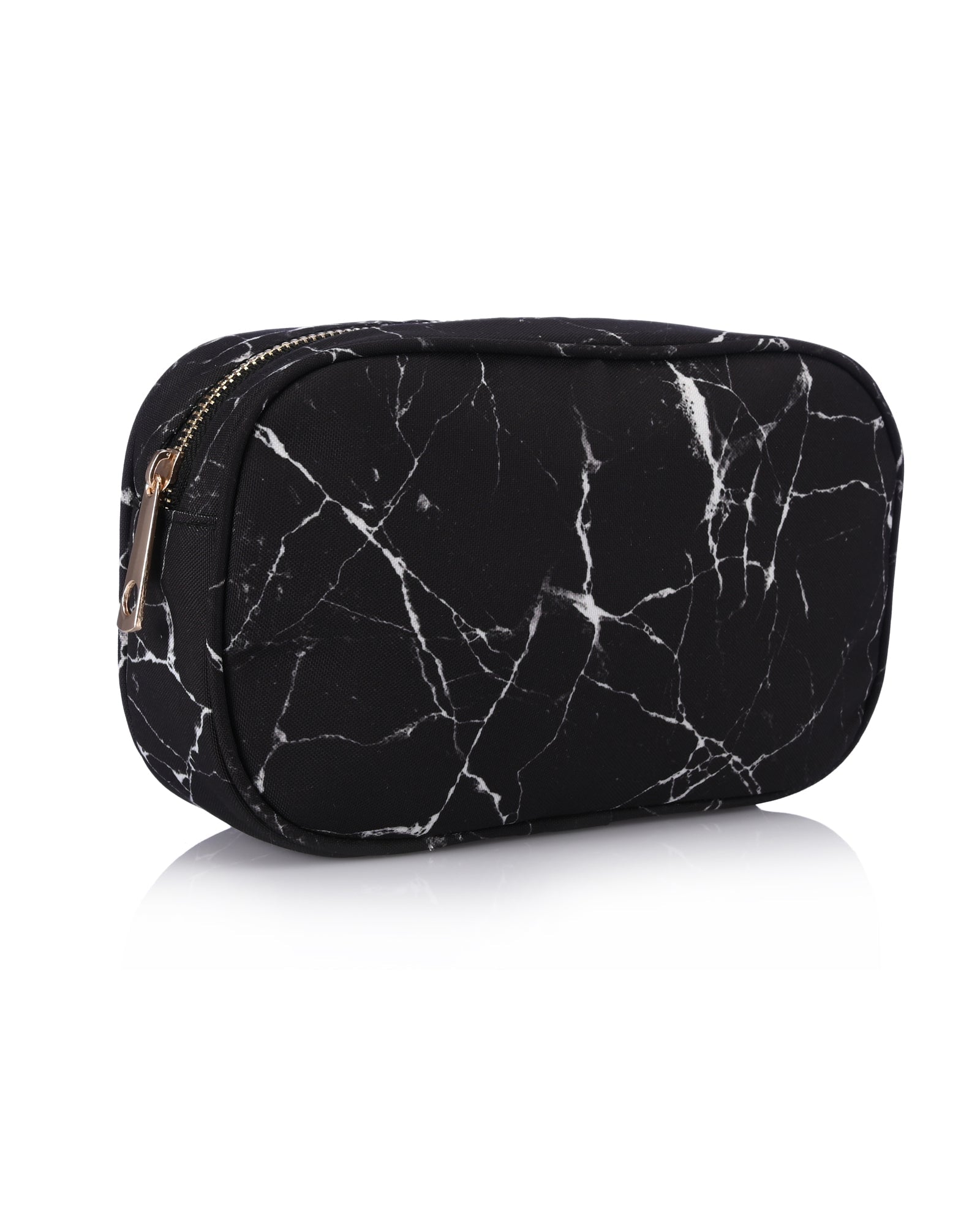 Black Marble Makeup Bag