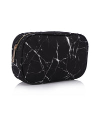 Black Marble Makeup Bag