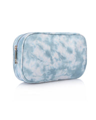 حقيبة مكياج زرقاء مربوطة