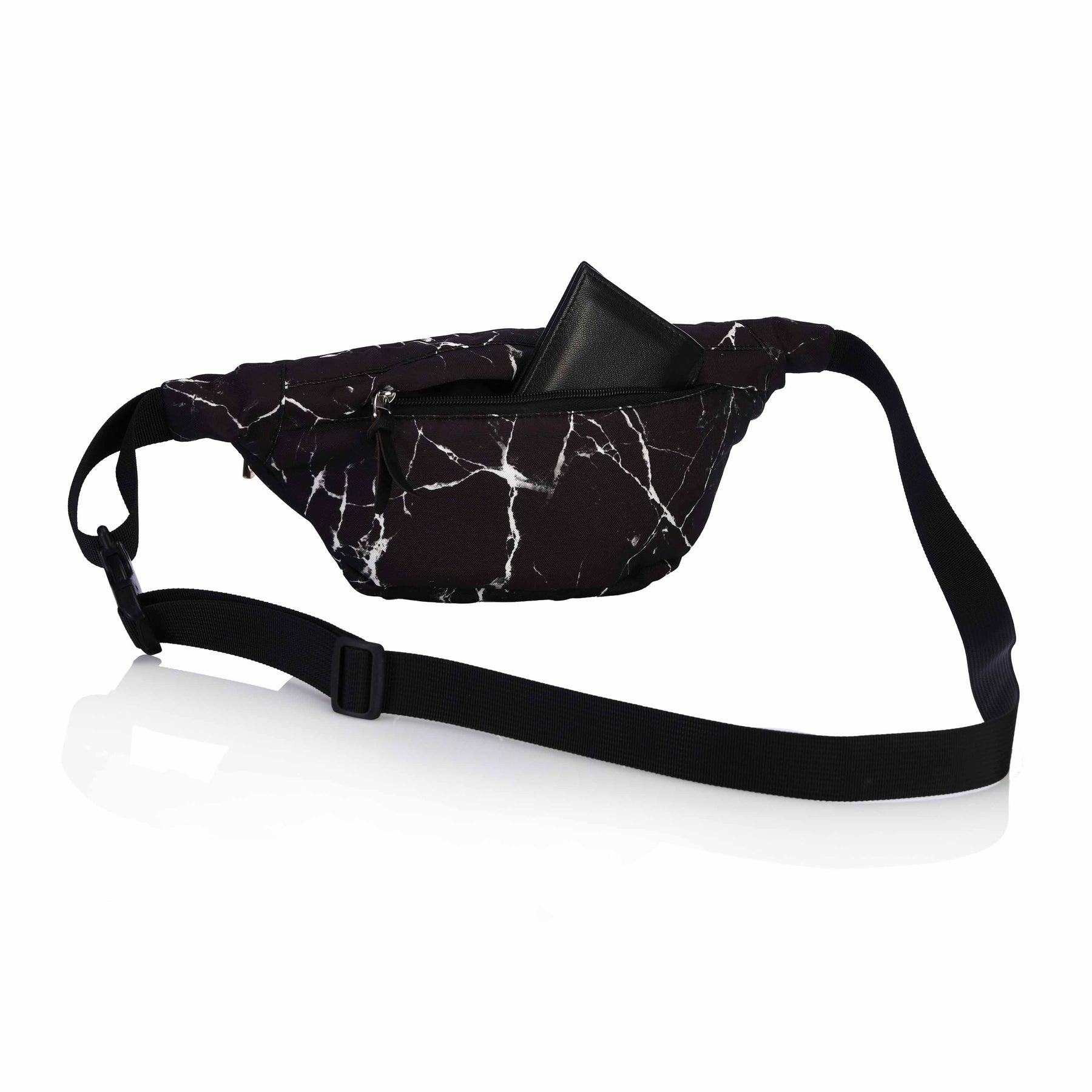 Black Marble Waist Bag