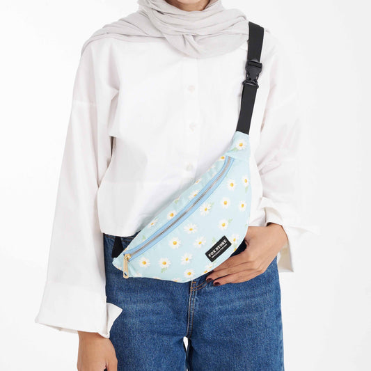 Baby Blue Dasiy Flower Waist Bag