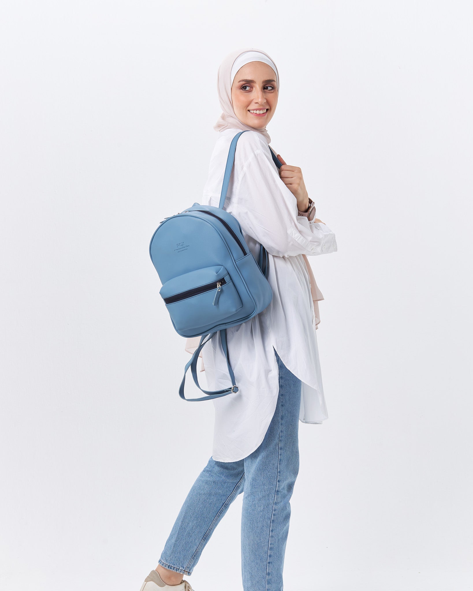 Blue Leather MINIBACK