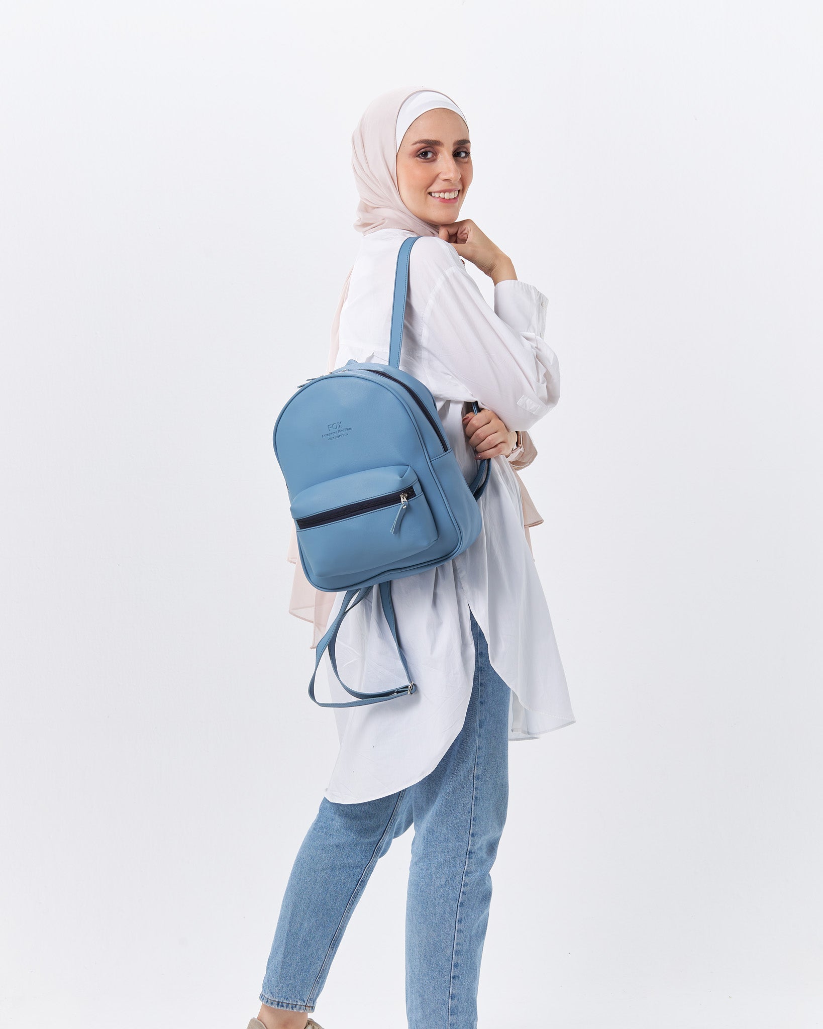 Blue Leather MINIBACK