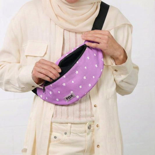 Purble Flower Fanny Pack