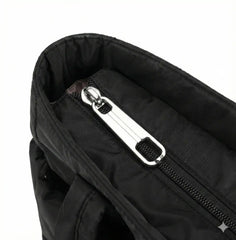 Black Puffy Tote Bag + Pouch Free