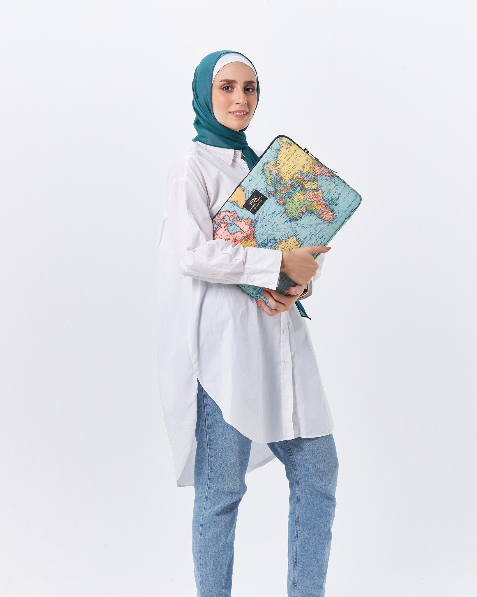 جراب كمبيوتر محمول على شكل خريطة
