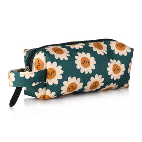 Green Daisy Pencil Case