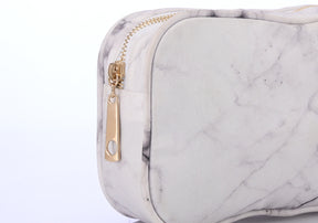 White Marble Makeup Bag