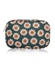 Green Daisy Makeup Bag