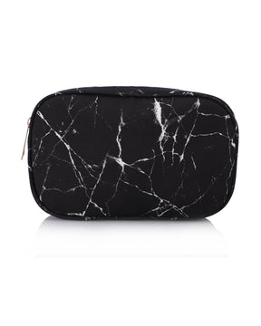 Black Marble Makeup Bag