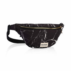 Black Marble Waist Bag