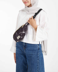 Black Marble Waist Bag