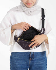 Black Marble Waist Bag
