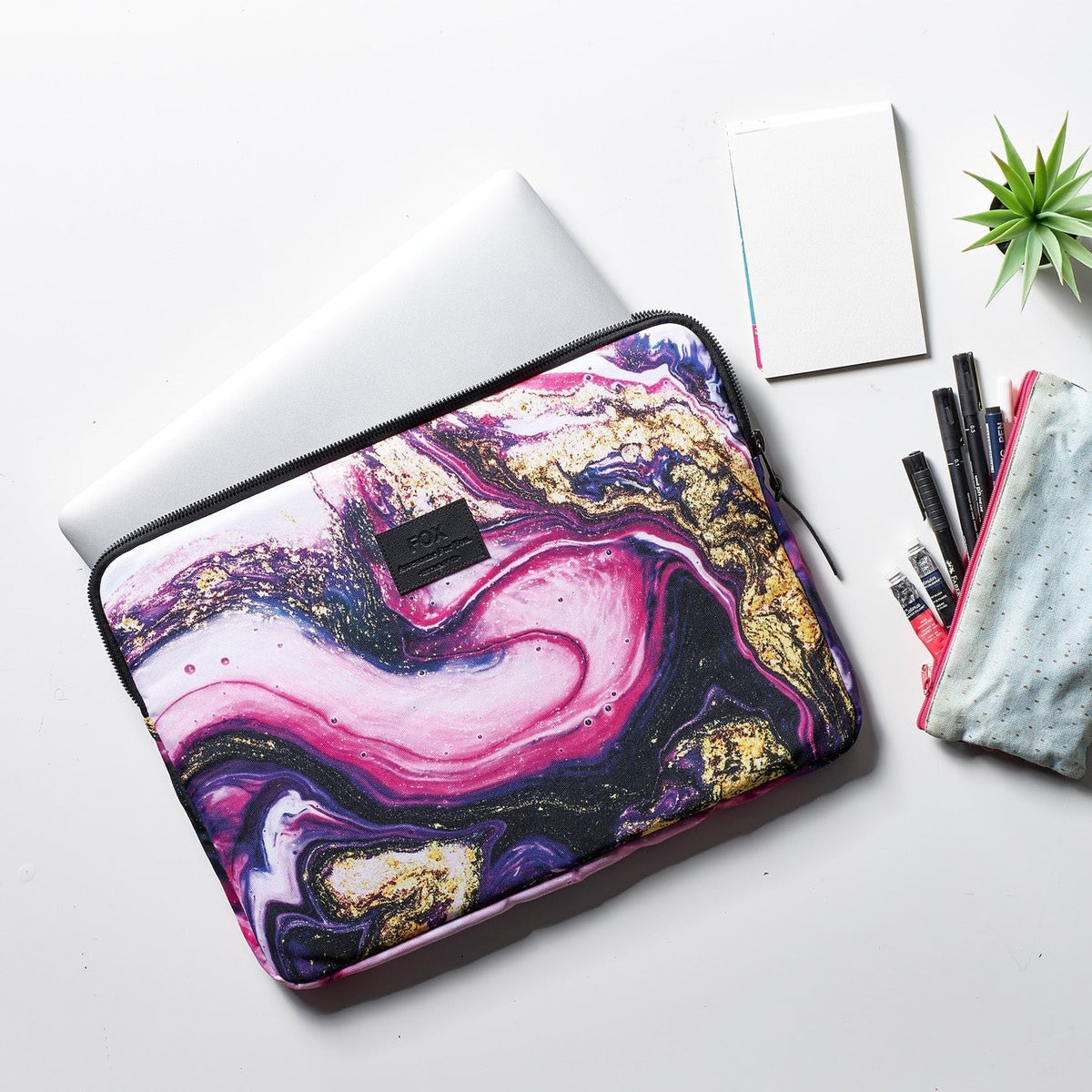 Pink Marble Laptop Sleeve