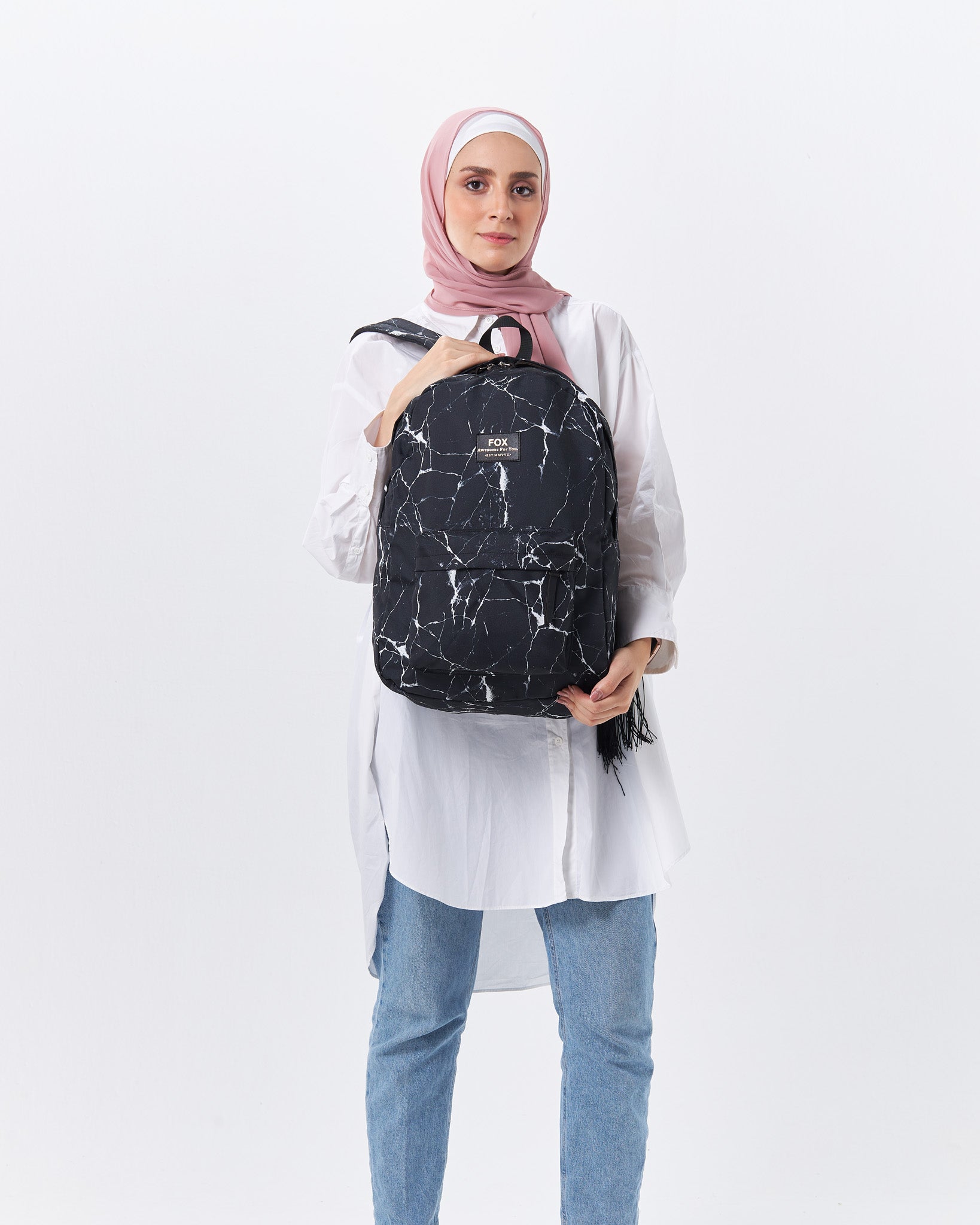 Black Marble Backpack