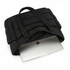 Black Puffy Tote Bag + Pouch Free