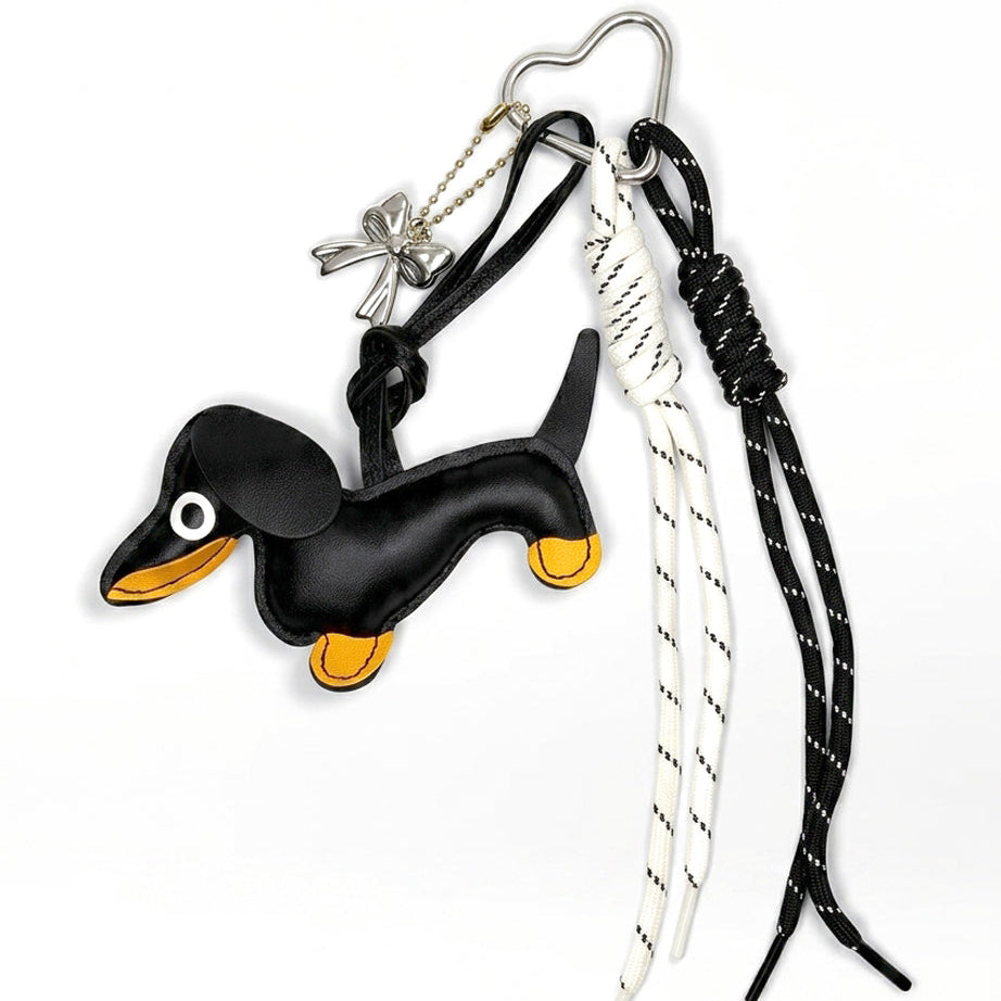 Black Dog and Chocolate Bag Charm