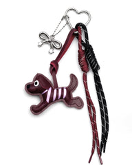 Burgundy Dog Bag Charm