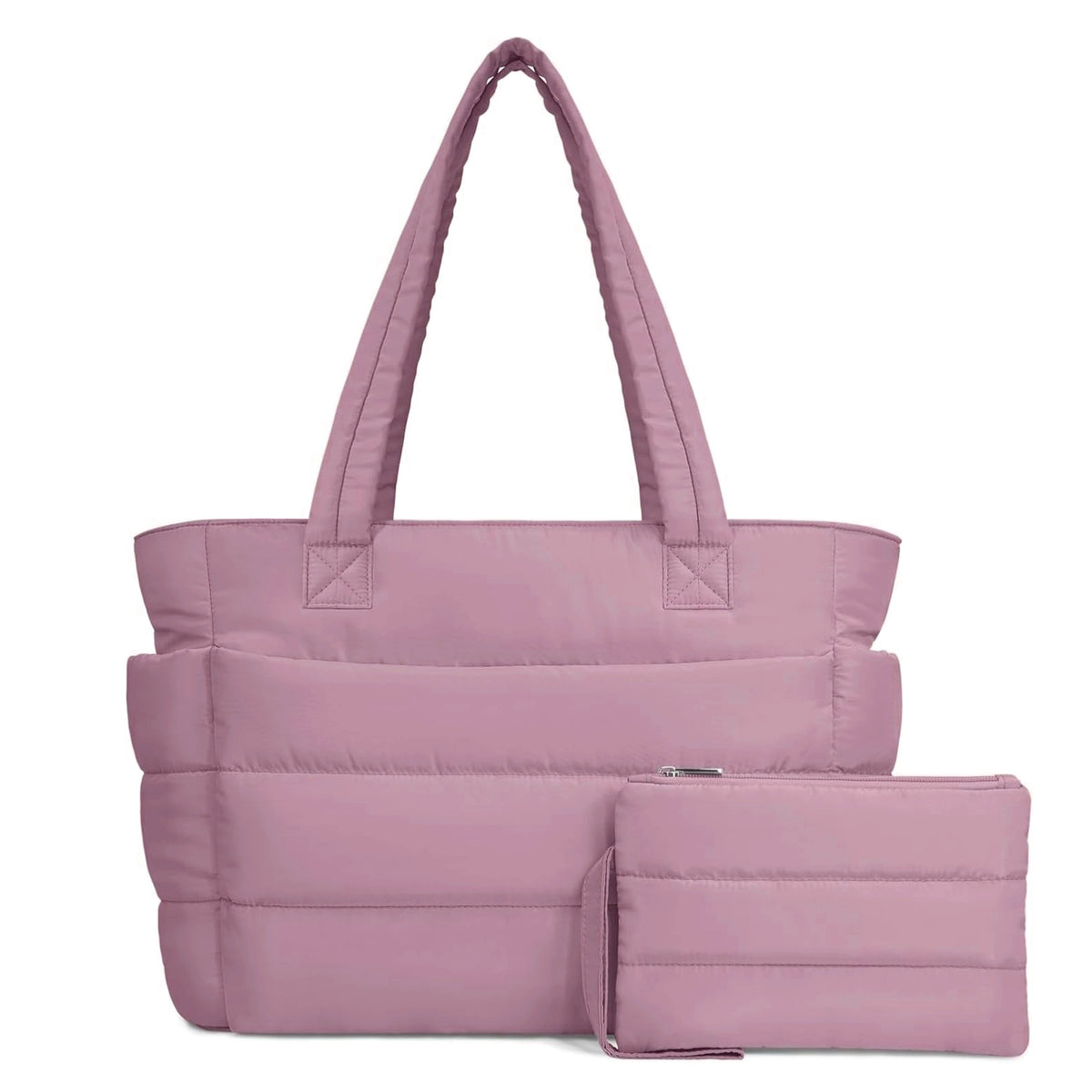 Cashmere Puffy Tote Bag + Pouch Free